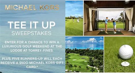 michael kors golf sweepstakes|O R F T M K G O L F G E T A W A Y S W E E P S T A K E S .